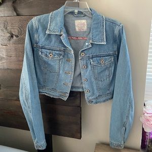 Free People Cropped Jean Jacket